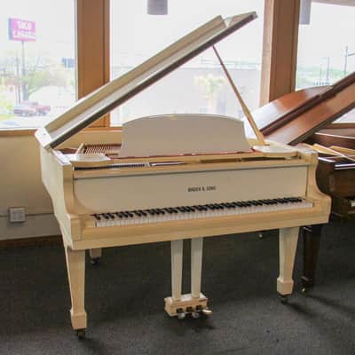 Binder & Sons G-80A 5'1" Ivory Baby Grand Piano image 3