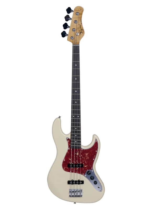 Tagima TW73, 4 String Bass, J-style, Olympic White image 1