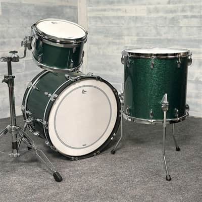 Gretsch Broadkaster 3pc Drum Set 22/12/16 Cadillac Green Sparkle - DCP Exclusive! image 2