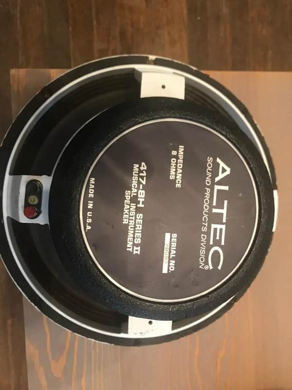 RARE Altec 417 8H 12" series II vintage 8 OHM guitar amp speaker WORKING image 1