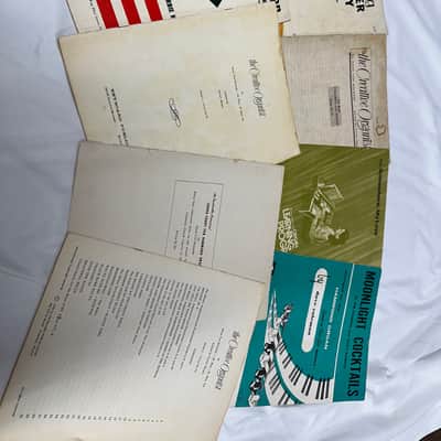 Lot of 17 Old Vintage Organ Books & Sheet Music Creative Organist, Moonlight Cocktails, Solo, Modern image 1