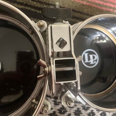 Latin Percussion LP845-K Mini 6/8" Timbale Set with Mount 2010s - Chrome over Steel image 7
