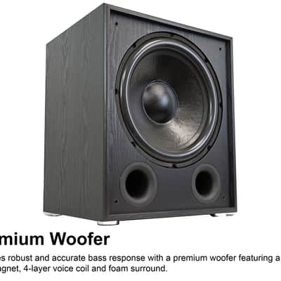 Rockville Rock Shaker 15" Inch Black 1000w Powered Home Theater Subwoofer Sub image 8