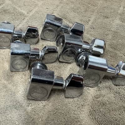 Fender American 2 Pin Sealed Deluxe 6 in line Tuners - Chrome - Stratocaster - Telecaster image 1