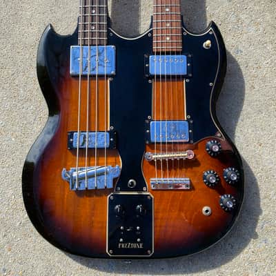 RARE 1966 Gibson EBSF-1250 Double Neck Guitar | Bass. With Fuzztone! Sunburst EDS-1275 image 3