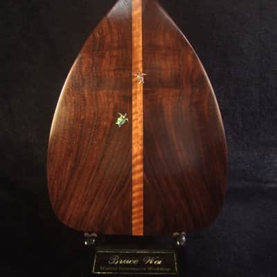 Handmade Tenor Ukulele, Solid Acacia, Indian Rosewood, The Islands Soundhole, Turtle Inlay, Soft-bag, Bruce Wei UF17-2106 image 5