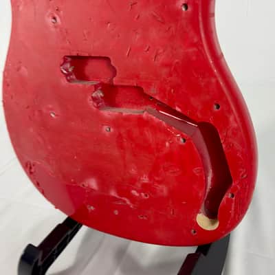 Unbranded P-Bass Style Electric Bass Body - Red image 5