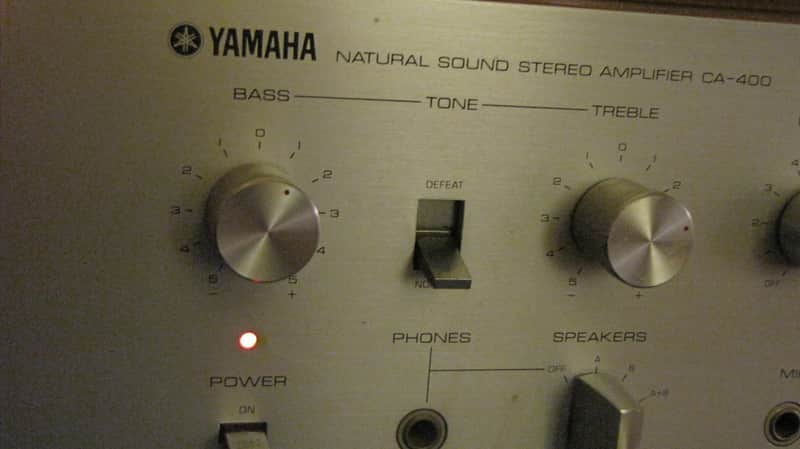 Yamaha CA 400 Natural Sound Stereo Amplifier 1975 Brushed Chrome