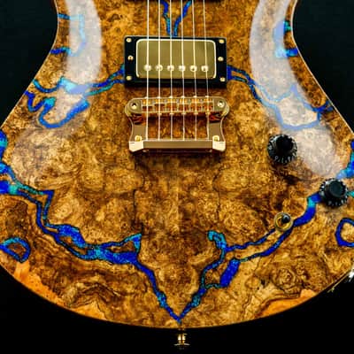Knaggs Keya - Natural Spalt Maple - Blue Lapis Inlays - Gloss - OHSC - Call for Best Price !!! image 5