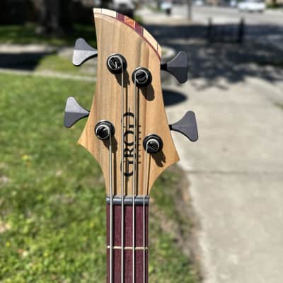 Grog Guitars Rainbow Poplar Mammoth 4 Bass w/ Gator Icon Hybrid Case image 3