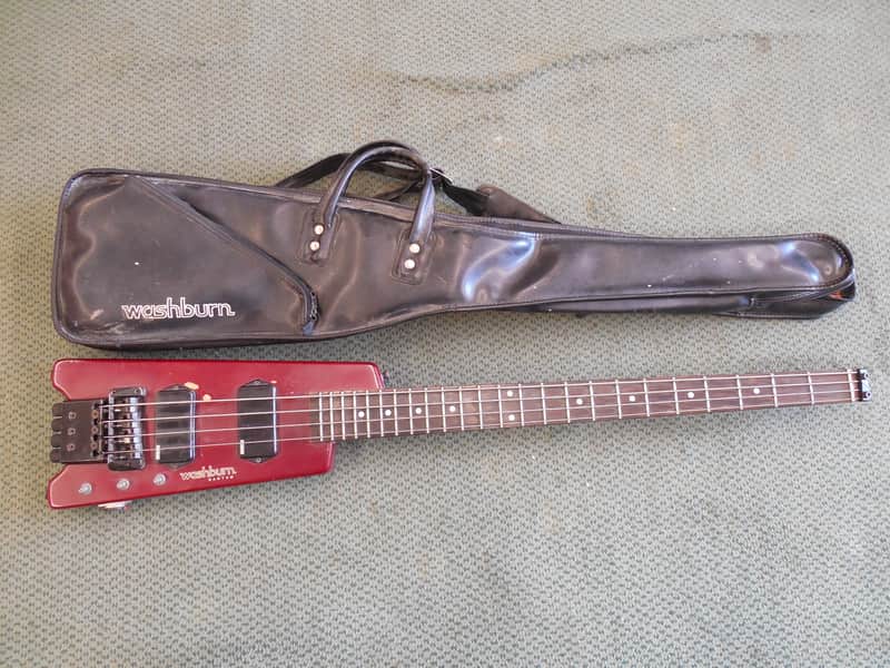 Washburn Bantam 4 String Headless Bass Guitar w/ Original Case image 1