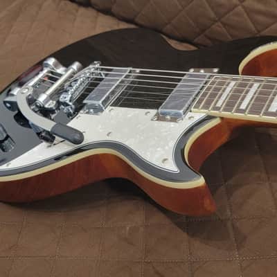 Aria 212-MK2-BK Pro II Bowery Chambered Construction Nato Body &Neck 6-String Electric Guitar w/Case image 9