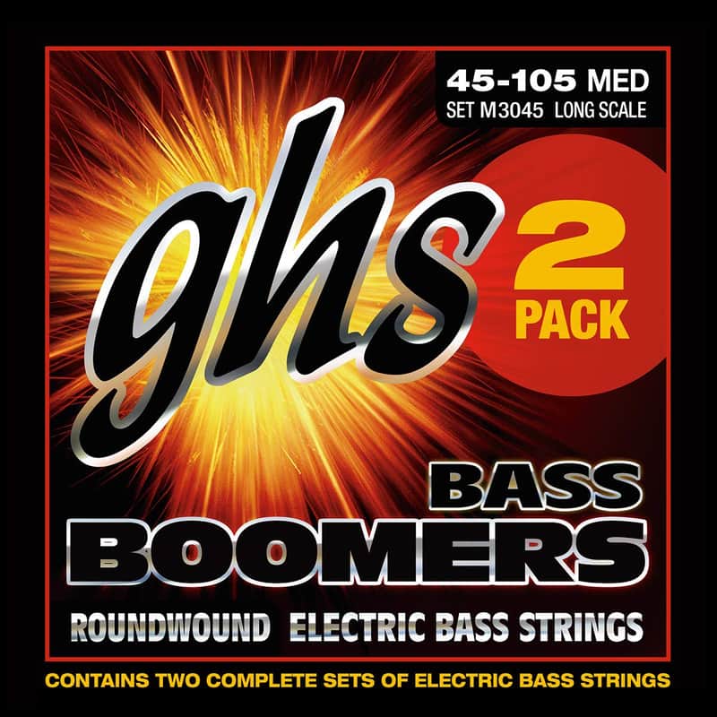 GHS Strings M3045-2, 4-String Bass Boomers, Electric Bass Stri...