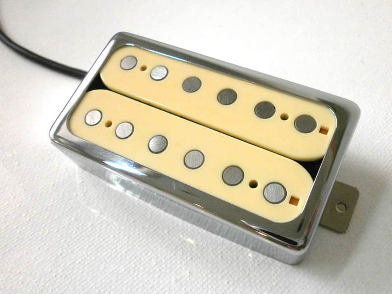 HYBRID Humbucker NECK 7kOhm PAF Pickup Alnico V Rods CREAM Double Slug Fender Tone Gibson Size Q Pickups Custom Shop image 1