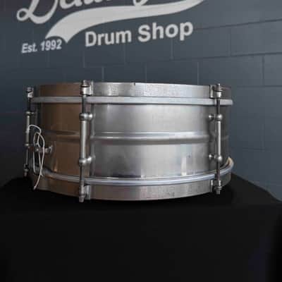 Vintage 1920's Gretsch 5.5x14 Brass Snare Drum w/ 8 Tube Lugs & Single-Flange Hoops image 1