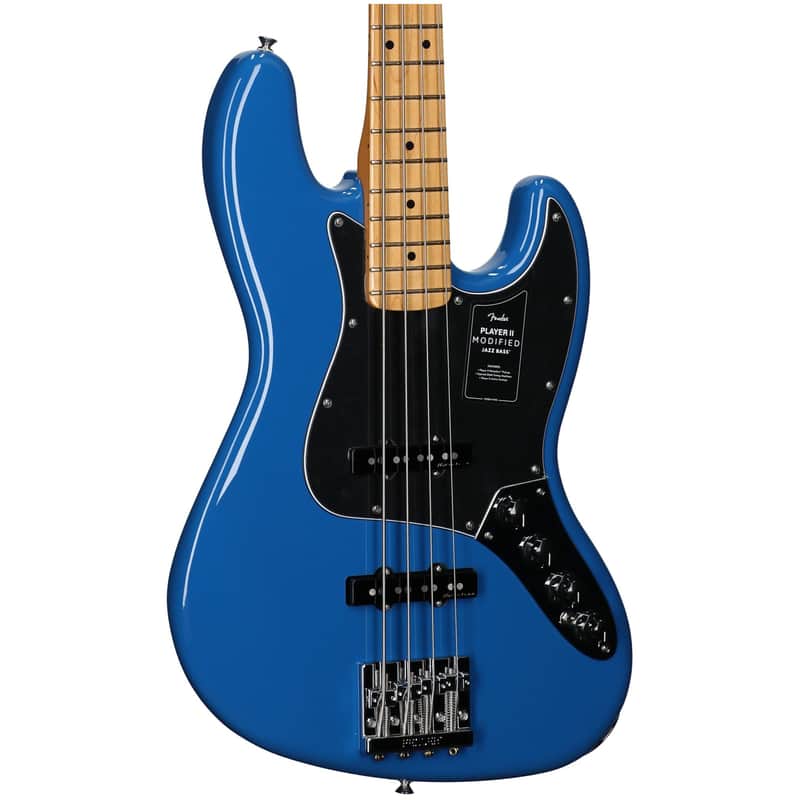 Fender Player II Modified Active Jazz Electric Bass, Maple Fingerboard (with Gig Bag), Electric Blue image 1