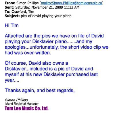 Yamaha DC2M4 Disklavier 5'8" Grand Piano — Played & Signed by David Foster — Documented Provenance image 4