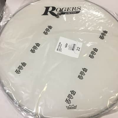 Rogers - RBH22A-LOGO - Logo Resonant Bass Drum Head 22" Coated White w/Large Logo image 2