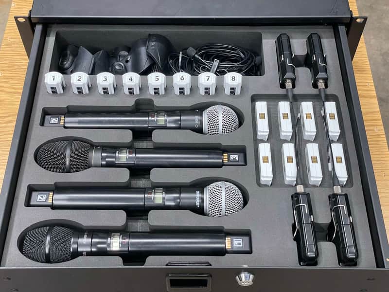 Custom Foam Insert for Rack Drawer fits Shure Axient Digital Wireless Handhelds and Bodypacks ADX1 ADX2 SB910 SB920 image 1