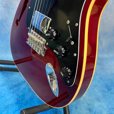 2012 Fender Japan ST-HO 2H Hollow Body Cherry Stratocaster, MIJ image 11