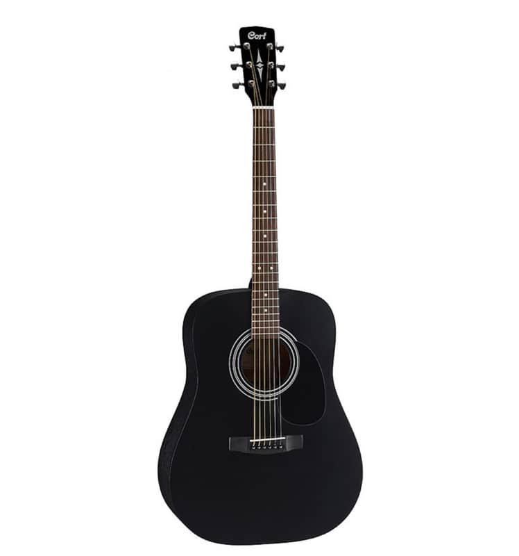 Cort AD810 BKS Standard Series Spruce/Mahogany Dreadnought Black Satin image 1