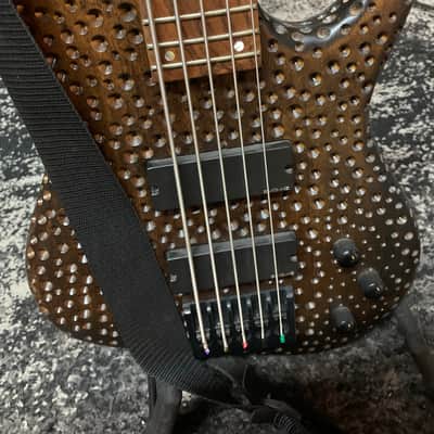 Feelie's 5-string custom bass 2018 - Brown image 2