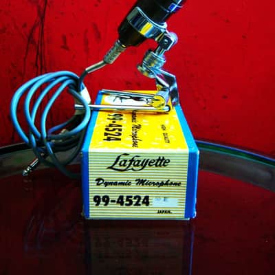 Vintage 1960's Lafayette 99-4524 dynamic harp microphone High Z harp mic w accessories Calrad Aiwa Olson Shield # 1 image 1