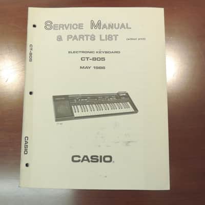 Casio CT-805 Service Manual & Parts List [Three Wave Music]