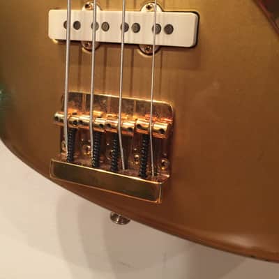 Fender Jazz Bass SPECIAL Shorline Gold Smith Era RARE Bound Maple Neck OHSC 1982 image 6
