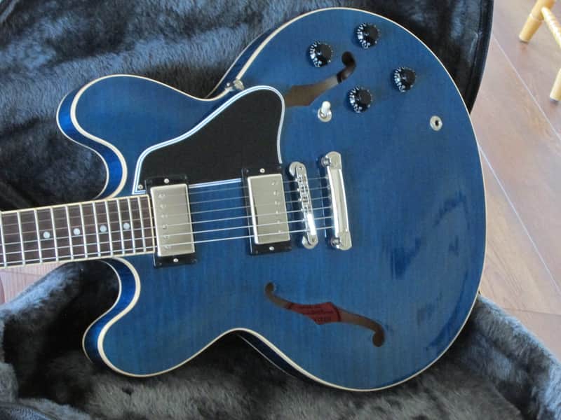 2004 Gibson ES-335 Dot Neck Beale Street Blue Figured/Flametop Excellent Plus Condition image 1