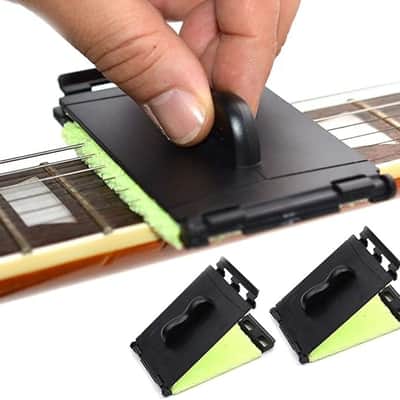 Guitar String Cleaner Clean Fretboard Cloth Tool Scrubber for Cleaning Maintenance Care Kit for Violin/Bass/Ukulele/Electric Guitars and Other Musical Instrument 2 Pack image 3