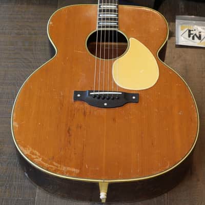 Vintage! 1950’s Kay Sherwood Deluxe Natural Acoustic Jumbo Guitar + Hard Case image 2