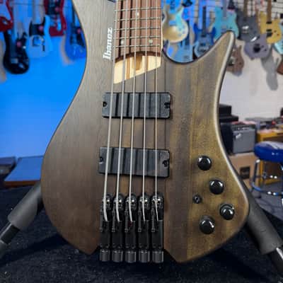 Ibanez Bass Workshop EHB605 5-string Electric Bass Guitar - Walnut Flat, Free Plek! 024 image 1