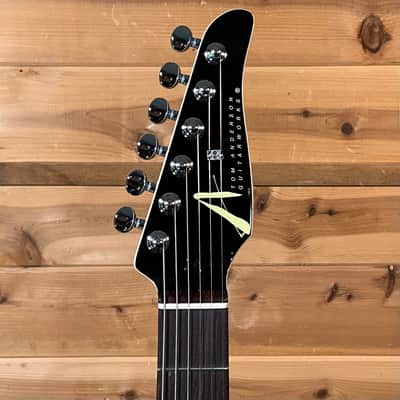 Tom Anderson Guitarworks Drop Top Electric Guitar - Cajun Key Lime / Teal / Black Edge Burst with Binding / Natural Back image 3