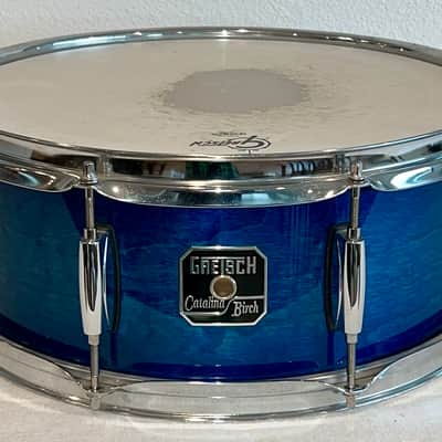 Gretsch Catalina Birch Caribbean Blue 14" Snare Drum, Great Condition Nice Drum & Ships Fast ! image 2