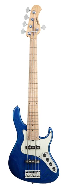 Sadowsky MetroLine 24-Fret Vintage JJ Bass 5 String, Swamp Ash Body, Ocean Blue Transparent Satin image 1