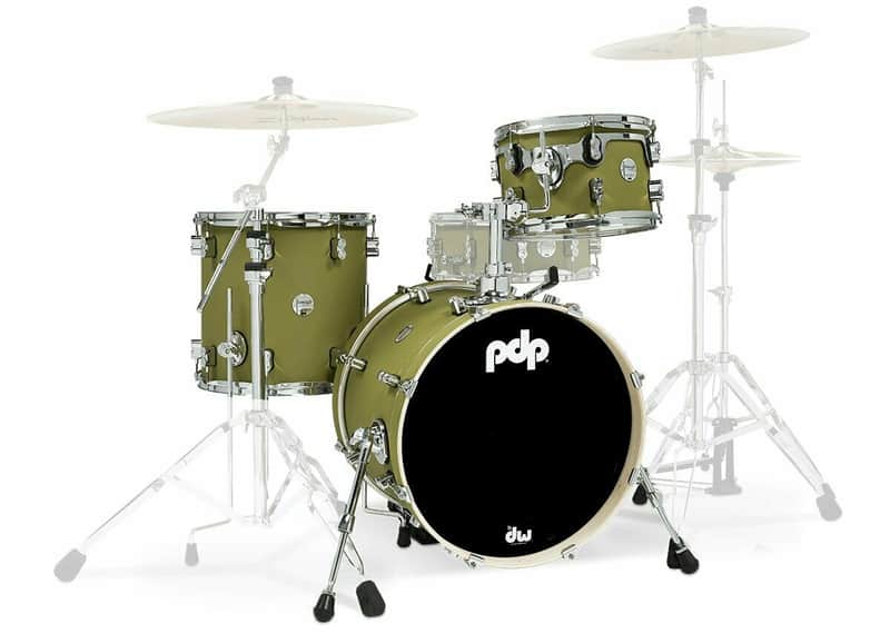 PDP Concept Maple Bop 3-Piece Drum Shell Kit 18/12/14 - Satin Olive - PDCM18BPSO image 1