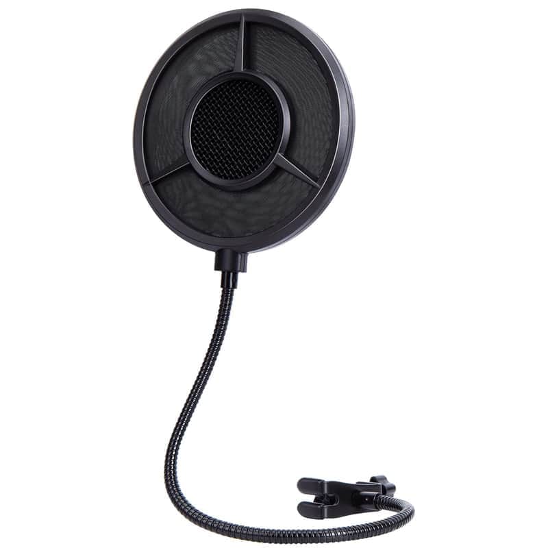 6-Layer Pop Filter Compatible With Hyperx Quadcast, Blue Yeti, Razer, Fifine And Other Mic, Upgraded Metal Microphone Pop Filter Windscreen With Flexible 360°Gooseneck