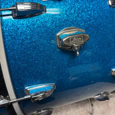 Ludwig Vintage Drum Set  1969 - Blue Sparkle image 8