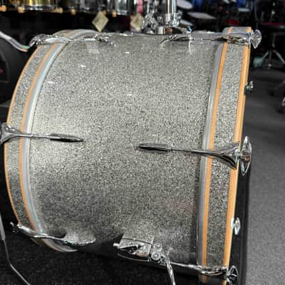 ~WOW!~ SONOR Vintage Series 3-Piece 13/16/22 Drum Kit Set in Vintage Silver Glitter w/ Single-Tom Holder image 7