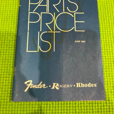 1982 Fender/Rogers/Rhodes Parts Price List image 1