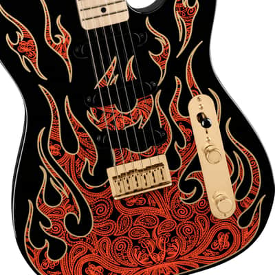 Fender James Burton Telecaster Maple Fingerboard, Red Paisley Flames image 3