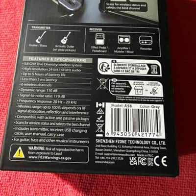 Xvive A58 NEW Wireless Guitar System with Carry Case & USB Charging Cable image 2