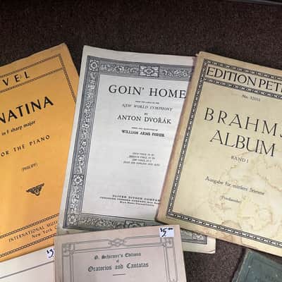 Vintage Antique Old Set of 6 Classical Piano/Vocal Books, Pocket Music Dictionary, G. Schirmer image 2