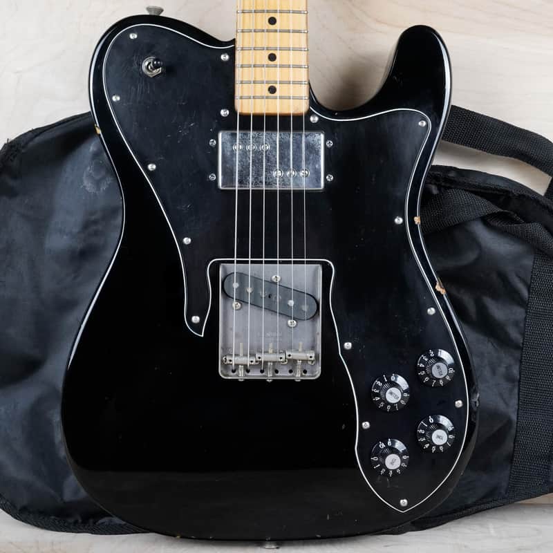 Squier CTC-55 Telecaster Custom 1983 Black Vintage Fender Japan Fujigen MIJ w/ Bag image 1