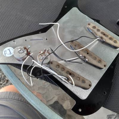 Fender Strat pickguard semi loaded Brandon Wound 1977 pickups '77 pots knobs etc image 1