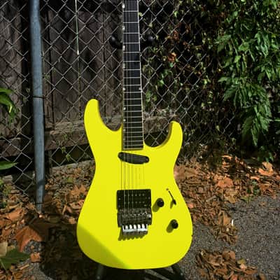ESP Mirage Deluxe : 1987-88 era, Dayglow, Ebony, Lawsuit Headstock image 2