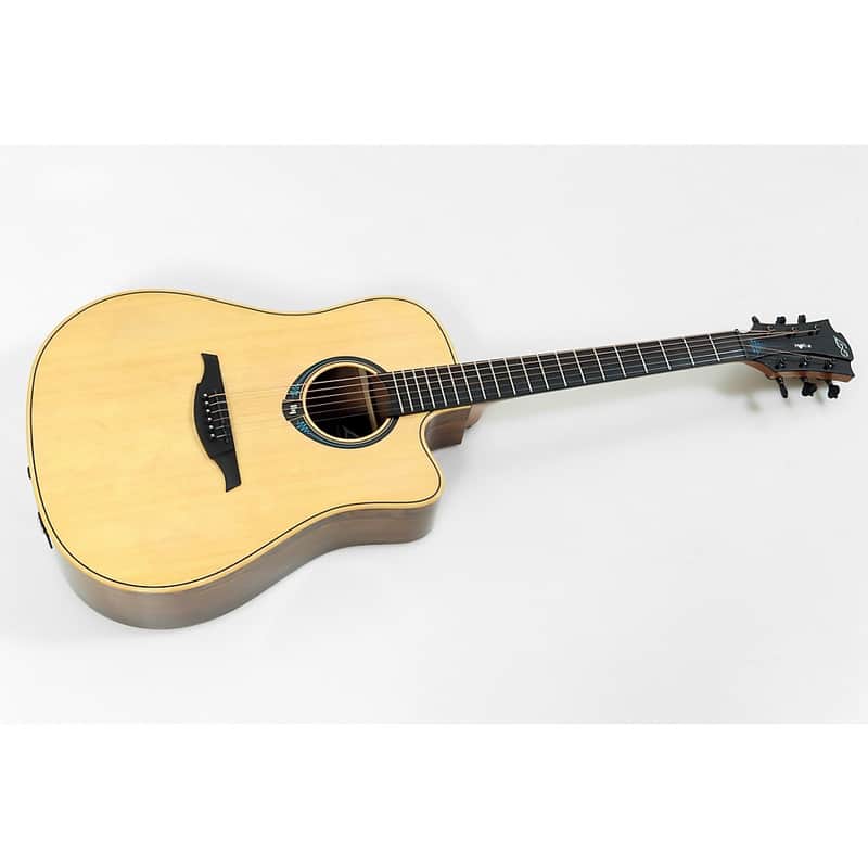 Lag Guitars Tramontane HyVibe THV30DCE Dreadnought Acoustic-Electric Smart Guitar Regular Natural image 1
