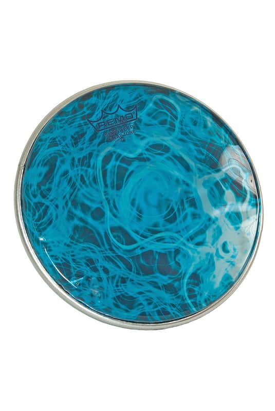 Remo DX-Series Skyndeep Clear Tone Doumbek Darbuka Drumhead - Turquoise Mist Graphic, 8.75" image 1