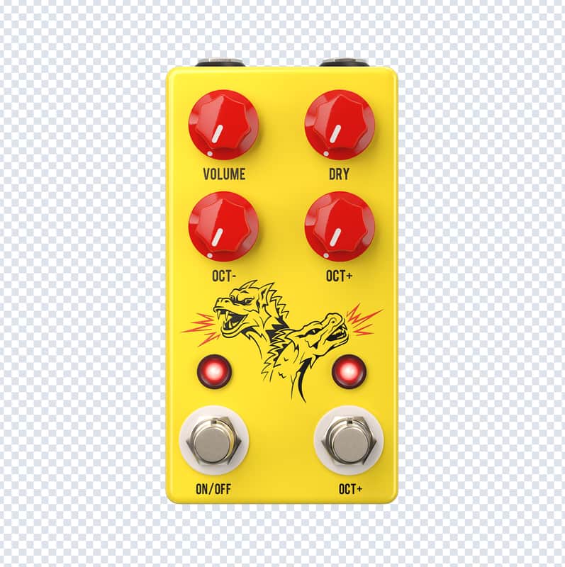 JHS Double Dragon Lo-Fi Octave Pedal - All analog  2026 - Yellow- New! image 1